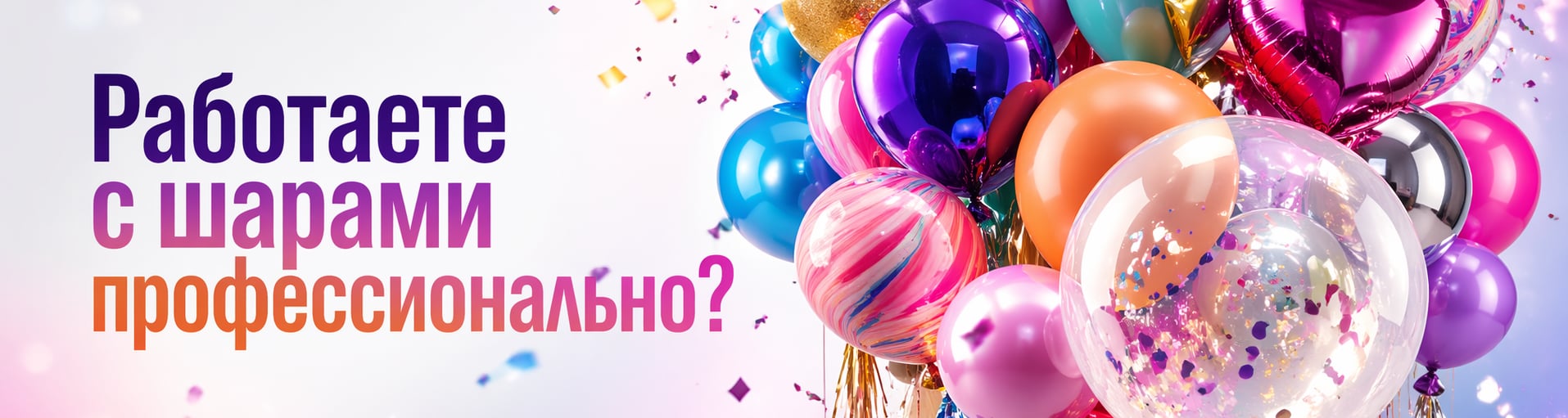 Работаете с шарами профессионально?