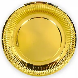 Тарелки однотонные,Золото, 18 см (6 шт.)