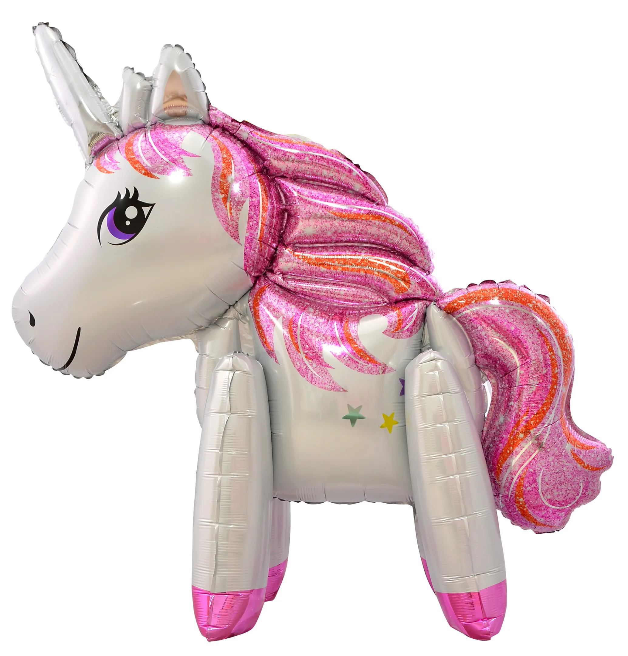 F 40"/102 см Ходячая Фигура,  Звездный Единорог, Белый, 1 шт.  (Китай)