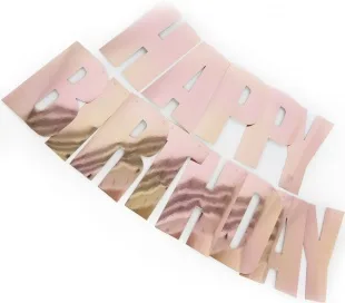 Гирлянда Happy Birthday, Розовое Золото, 1 шт.