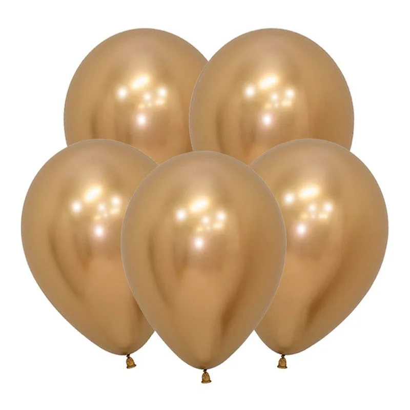 S Пастель 18"/46см Рефлекс Золото (Зеркальные шары) / 25 шт. / (Колумбия)