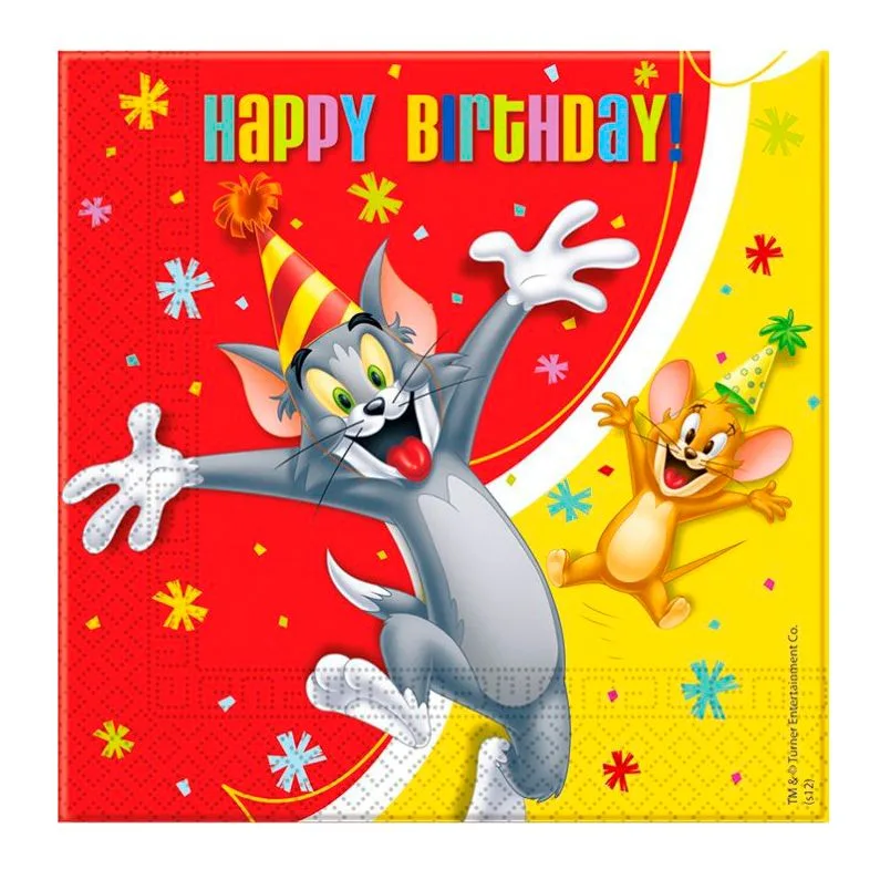 Салфетки Том и Джери, 33*33см/ 20 шт./