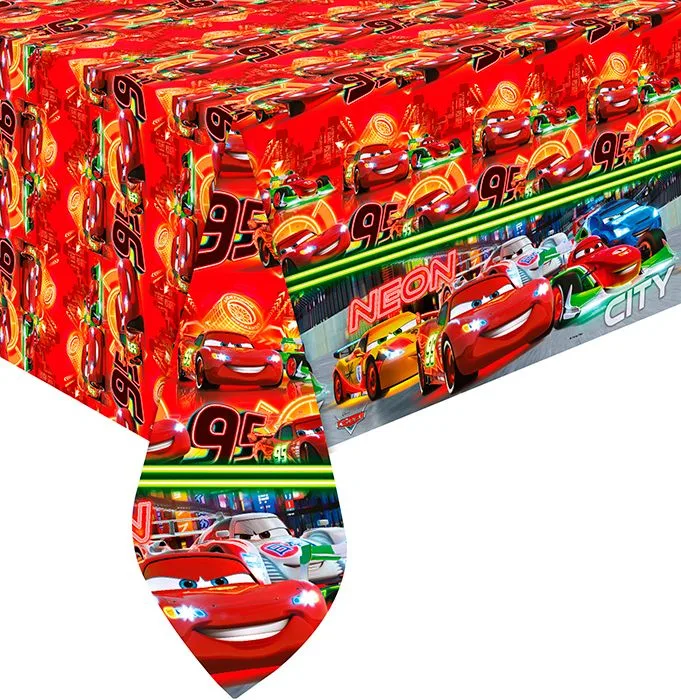 Скатерть "Тачки. Неоновый город" 120*180/ 1 шт./(Китай)