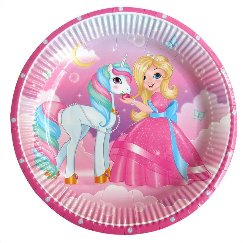 Тарелки 18см. Принцесса Мия и единорог (уп. 6 шт.)