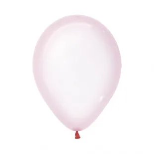 S Кристал 12"/30см Макарунс, Хрустально-розовый/ 100 шт. / (Колумбия)