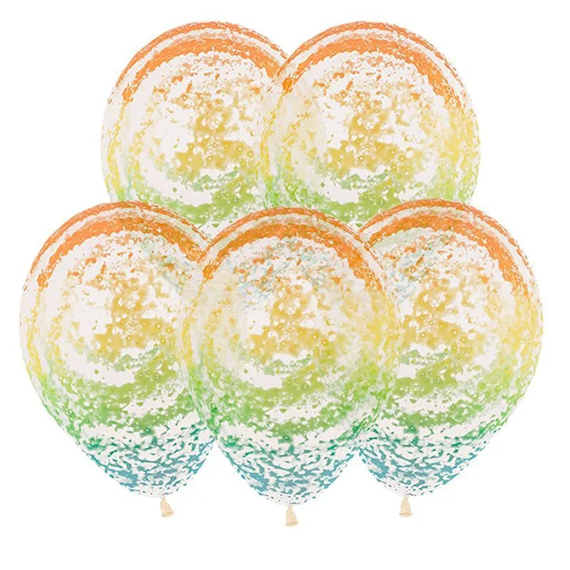 S 12"/30см Граффити, Радуга, Прозрачный, Кристалл , 25 шт.(Колумбия)