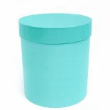 Коробка подарочная Цилиндр, Бирюзовый, 21*21*23 см, 1 шт.