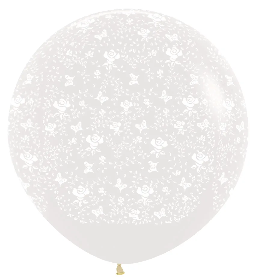 S 1М Цветы и бабочки, Прозрачный Кристал / 1 шт. / (Колумбия)