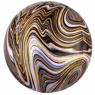 A 16 Сфера 3D Черный мрамор в упаковке / 1 шт / (США)