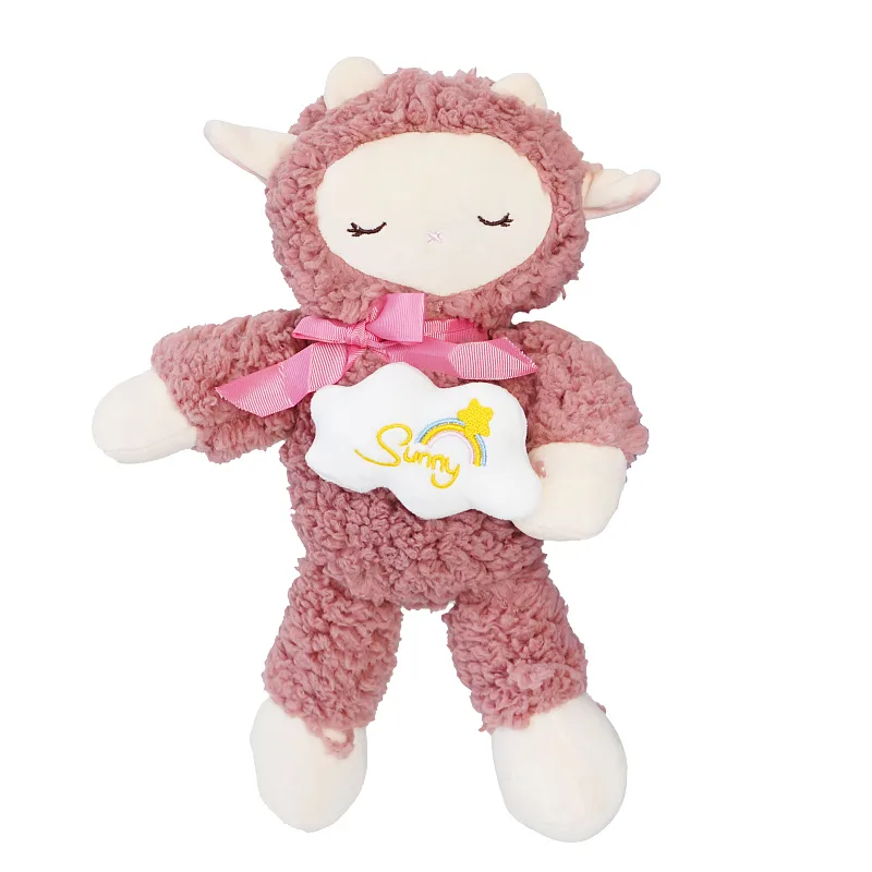 Мягкая игрушка "Овечка с облаком", Розовый 35 см.