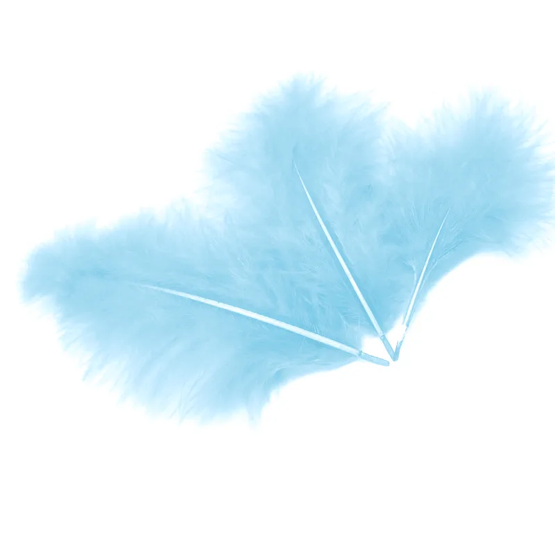Перья, Светло-голубой, 10*15 см, 30 шт.