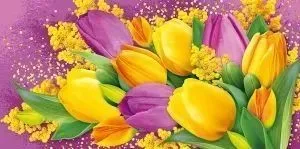 Конверты для денег Весенний букет, 10 шт.