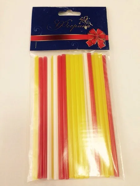 Трубочка для  коктейля  0,5*14 "БАР АССОРТИ" цветная / уп. 25 шт.