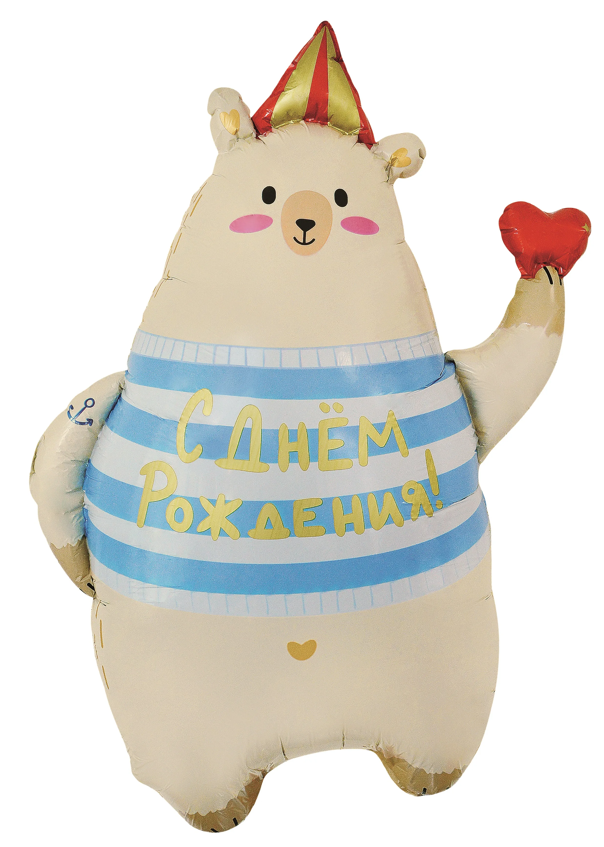 F 31"/79см Мишка с сердечком, 1 шт. в уп.(Китай)