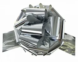 Бант  Серебро 13 см 30 шт.