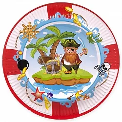 Тарелка Пираты, 7", 6 шт.