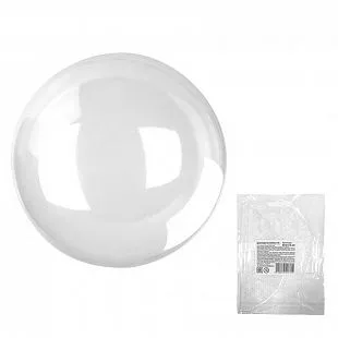 К 24"/61см Сфера 3D Deco Bubble (бабл) Прозрачный в упаковке / Bubble  1 шт. (Китай)