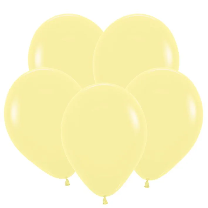 S 12"/30см Нежно-желтый,  Пастель, 100 шт.(Колумбия)
