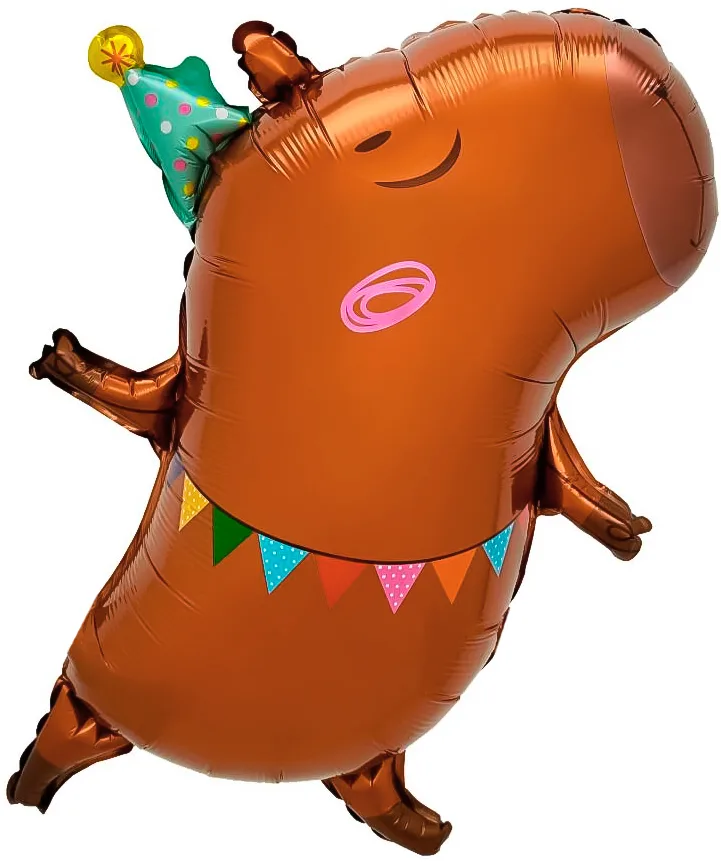 F 26"/66см Капибара на вечеринке, 1 шт.(Китай)