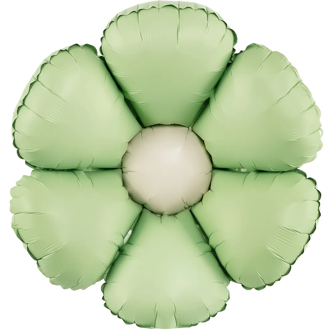 F 15''/38 см  Ромашка, Мятный, Сатин, 5 шт. в уп.(Китай)