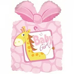 И 28" Фигура Подарок новорожденной девочке, розовый / 1 шт /