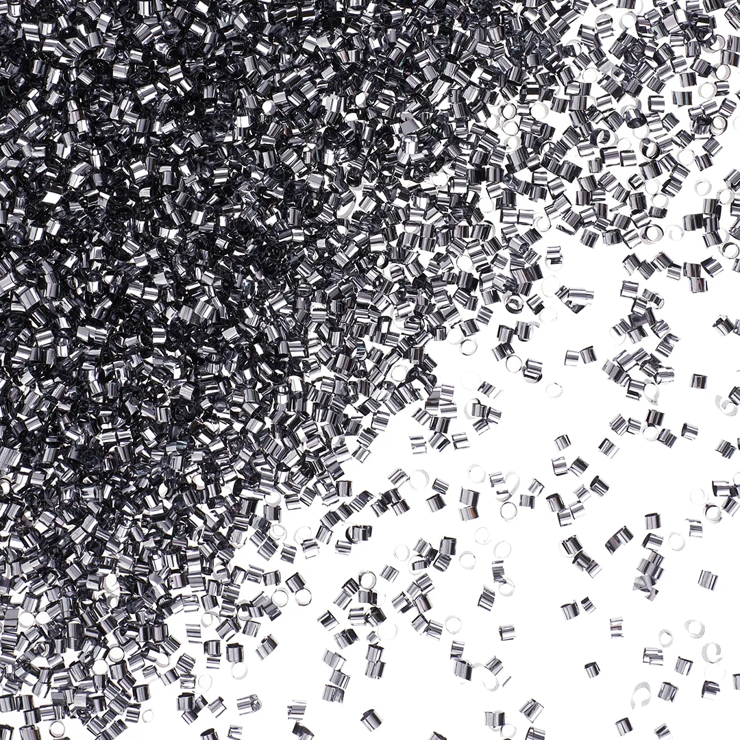 Конфетти фольга Цилиндры, Стальной, Металлик, 0,2 см, 20 г.