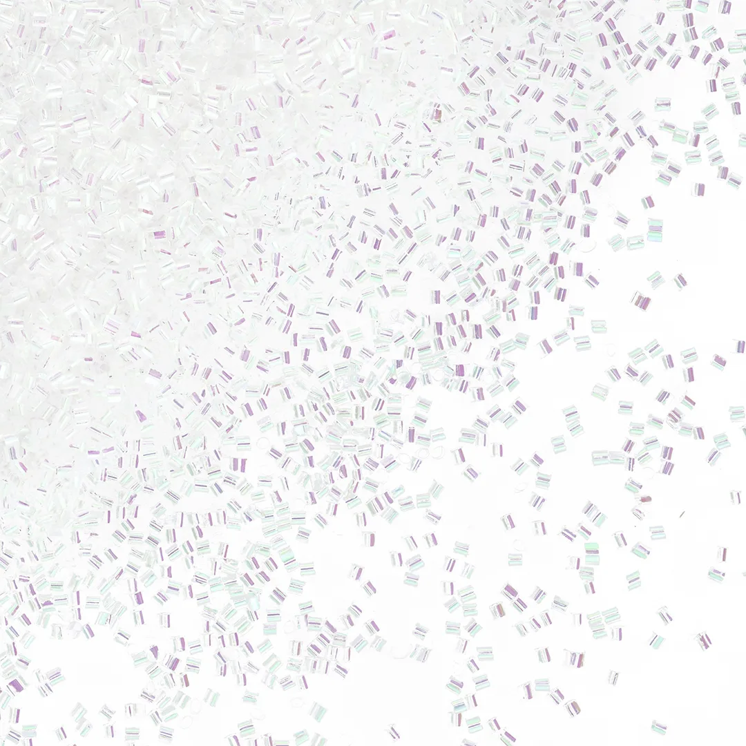 Конфетти фольга Цилиндры, Белый, Перламутр, 0,2 см, 20 г.