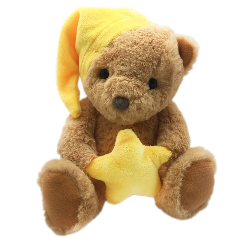 Мягкая игрушка "Медведь в колпачке со звездой" 30 см.