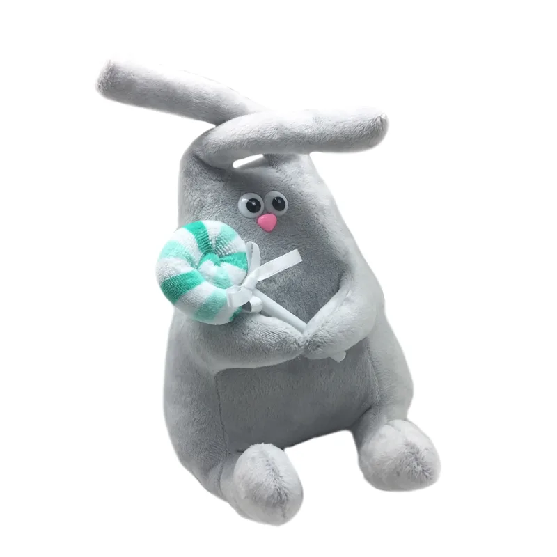 Мягкая игрушка "Зайчик с леденцом" 25 см.