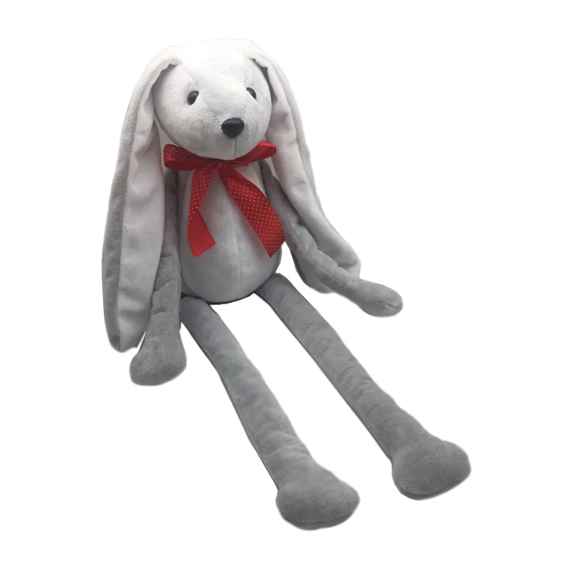 Мягкая игрушка "Зайка обнимашка", Серый 60 см.