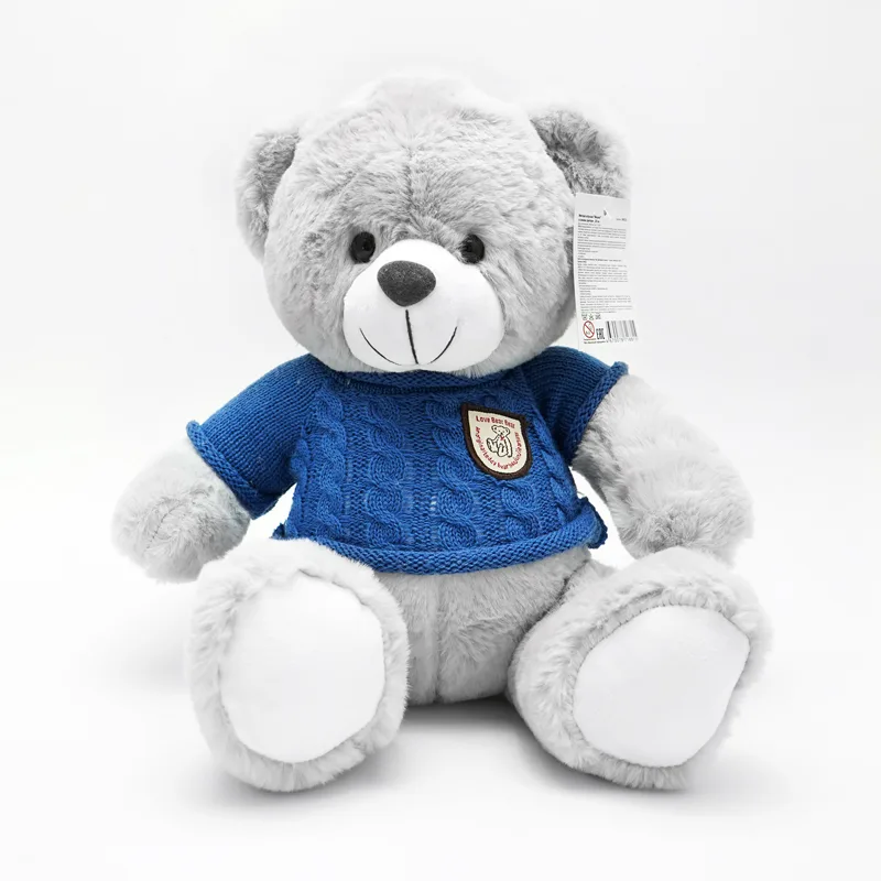 Мягкая игрушка "Мишка" в синем свитере 28 см.