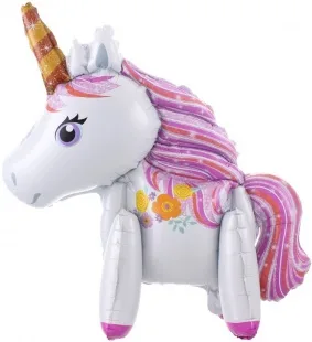 F 29"/74 см Ходячая Фигура, Цветочный единорог, Розовый, 1 шт. (Китай)