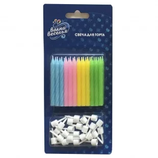 Свечи Светлый микс, 6 см, 24 шт.