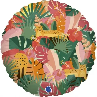 G 18"/46см  Круг, Тропические джунгли, 1 шт.  (Италия)