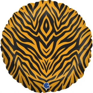 G 18"/46см  Круг, Анималистика, Пятнистый окрас, Тигр, 1 шт. (Италия)