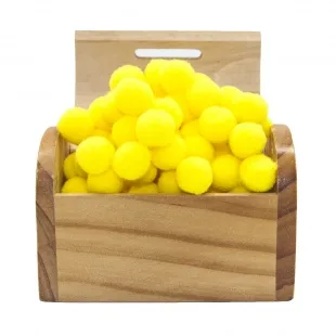 Декоративное украшение Помпончики, Желтый, 1,5 см, 100 шт.