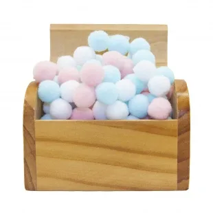 Декоративное украшение Помпончики, Нежный микс, 1,5 см, 100 шт.