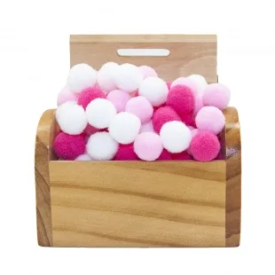 Декоративное украшение Помпончики, Розовый микс, 1,5 см, 100 шт.