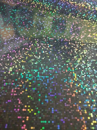 Пакет подарочный  Золотые точки (голография под бутылку) 12 х 36 х 9