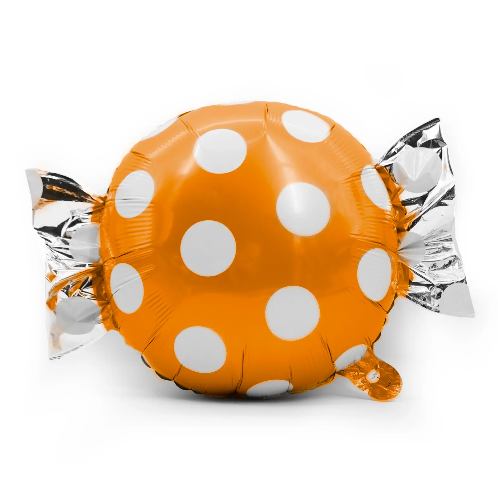 F 24"/61см Конфета, Белые точки, Оранжевый, 1 шт. (Китай)