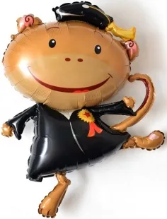 F 39"/99см Обезьянка выпускник/ 1 шт./(Китай)