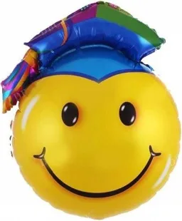 F 29''/74 см Смайл Выпускник, 1 шт. (Китай)