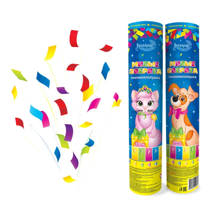Пневмохлопушка 30см. "Милые зверята!" / 1 шт./(Китай)