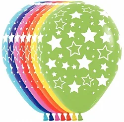 S 12  Звезды, Ассорти, Пастель/ 50 шт. / (Колумбия)