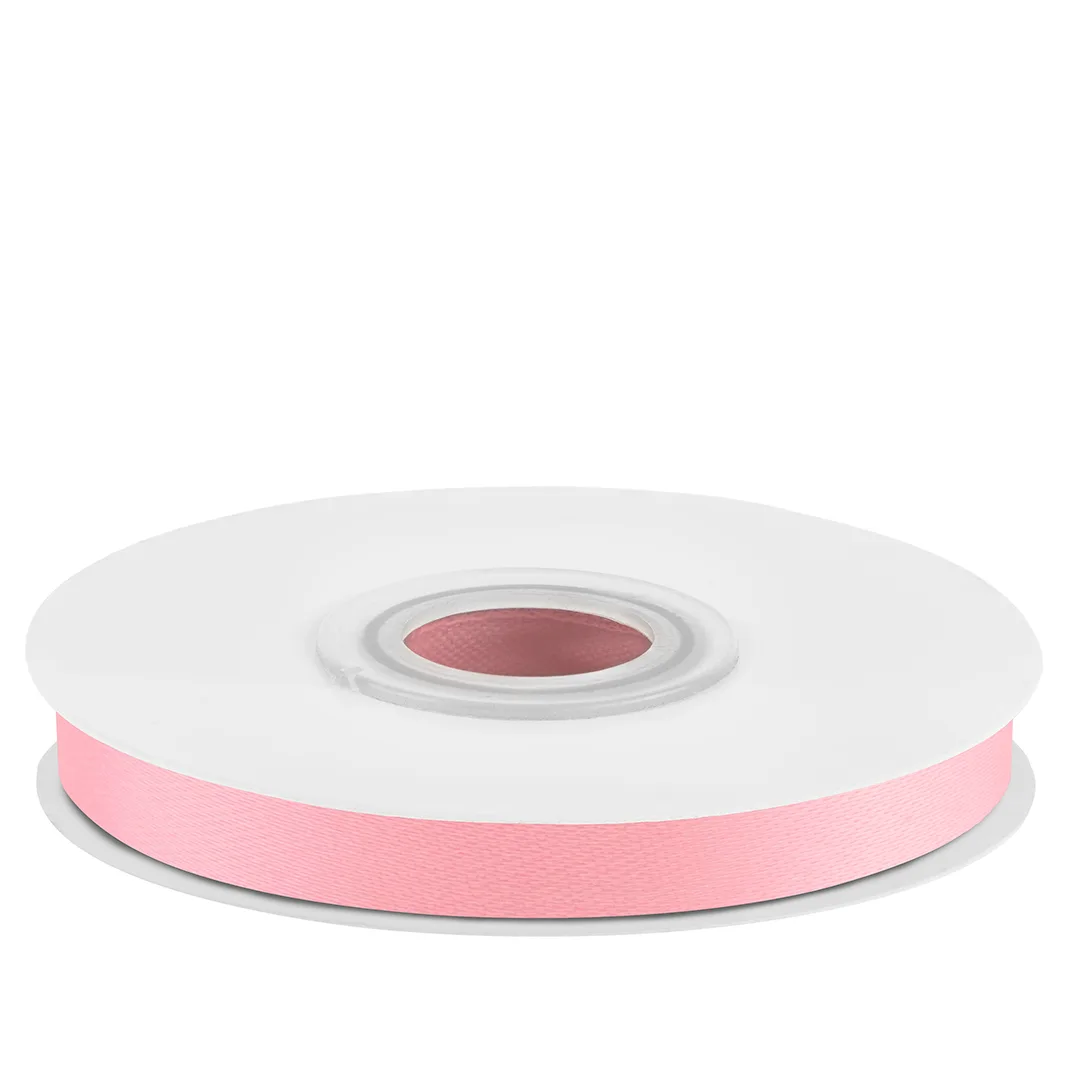 Лента атласная (0,7 см*22,85 м) Светло-розовый, 1 шт.