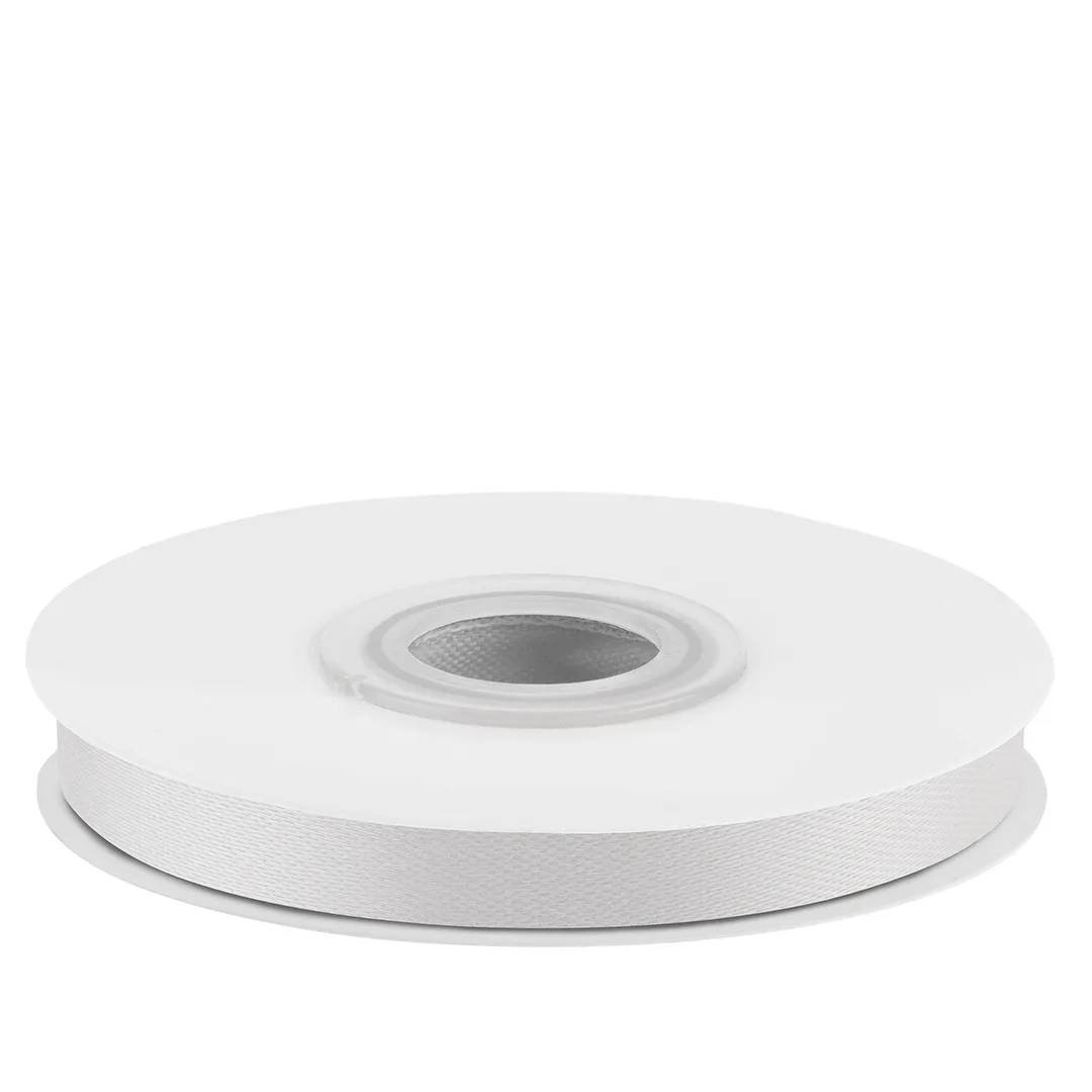 Лента атласная (0,7 см*22,85 м) Яркое серебро, 1 шт.