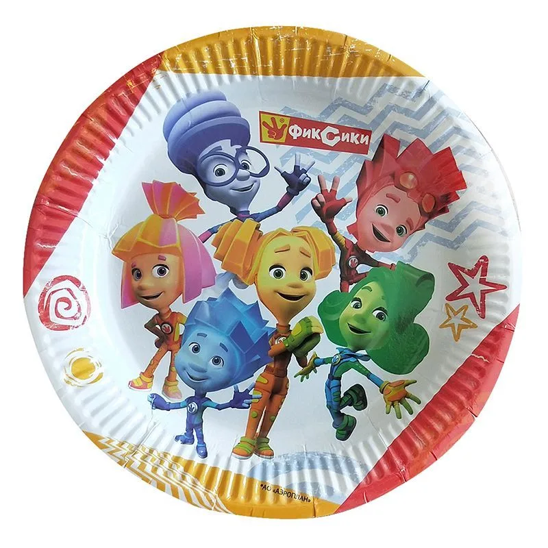 Тарелки 18 см. "Фиксики" /набор 6 шт./