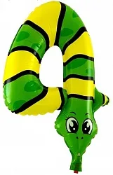 F 16"/41 см Цифра "4" Змея / 1 шт.(Китай)