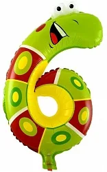 F 16"/41 см Цифра "6" Гусеница / 1 шт.(Китай)