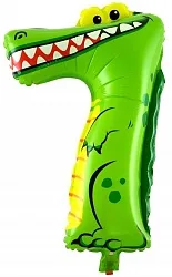 F 16"/41 см Цифра "7" Крокодил / 1 шт.(Китай)